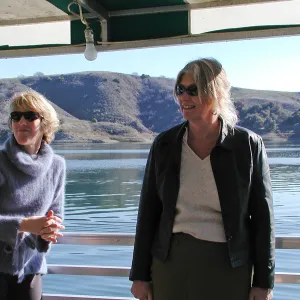 Lake Casitas boat tour, Sharon and Nancy Johnson