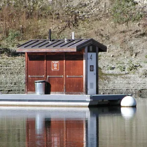 Lake Casitas boat tour, Floating Restrooms