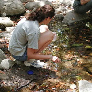 Summer Camp 2003, looking for creatures in Mission Creek