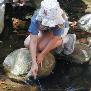Summer Camp 2003, looking for creatures in Mission Creek