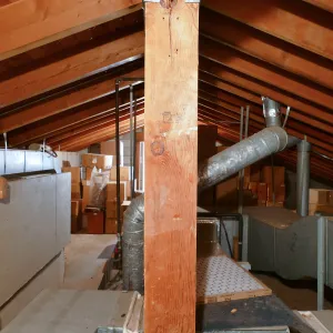Edulibrarium attic, view towards south wall