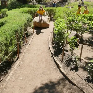 Create in Nature Summer Campers at the Centennial Maze