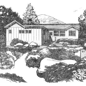 Cottage view from south