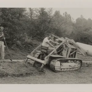 Grounds Work, tractor, Jim Blakely on left