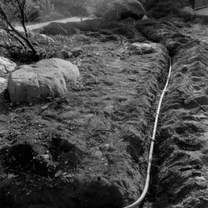 Irrigation lines, Home Demonstration Garden construction