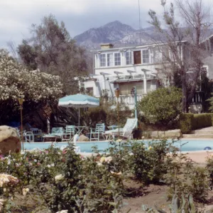 Rose garden at Gane /Lotterhos with swimming pool
