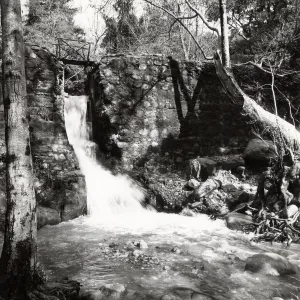 waterfall below Mission Dam, SBBG