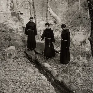 Friars at Old Mission Aqueduct