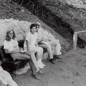 wood bench, Easton Bench, Easton Aqueduct Trail opening, 1989 