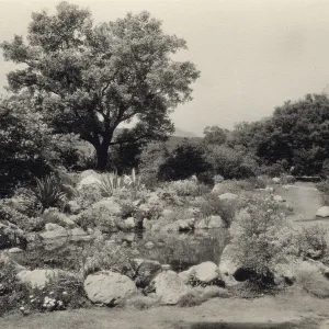 historic pond, near the modern Garden entrance, this pond was built in 1930 to commemorate Mrs. Bissel's birthday'