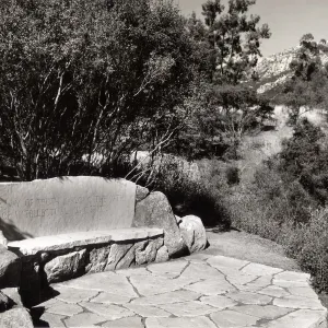 the Pritchett Bench, stone bench