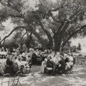 gathering under the oaks, Members Day, 1956