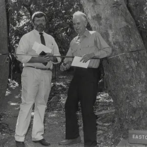 David Young and Robert Easton dedicating Easton Trail