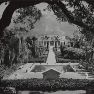 formal garden at the Gould residence, Montecito