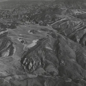 Montgomery Potrero, Sierra Madre, looking east toward upper Cuyama Valley, from the air
