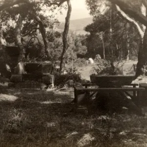 Historic photo of Hay Hill, Torocado Ranch outdoor kitchen