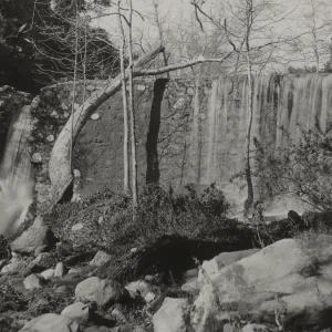 Mission Creek, waterfalls over Mission Dam, 1935