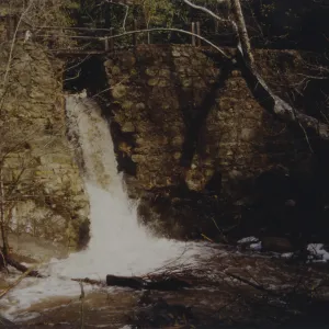 Mission Creek waterfall below Mission Dam