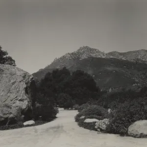 Blaksley Boulder and view of Arlington Peak, Meadow, 1939