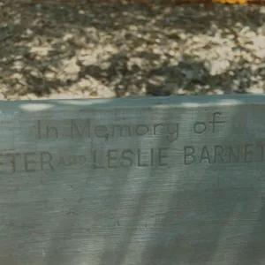 Peter and Leslie Barnett Bench, 1972