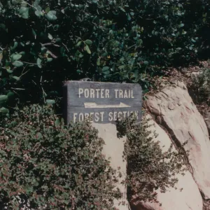 Porter Trail, Forest Section, wood sign