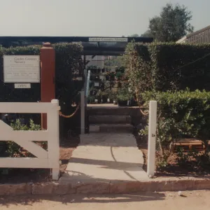 Lila Sexton Plaque, Garden Growers Nursery Entrance