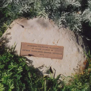 Esther Elizabeth Groves Wheeler Plaque, 1979, Porter Trail