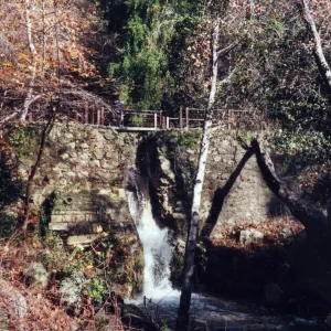 Waterfall at Mission Dam after rainstorm