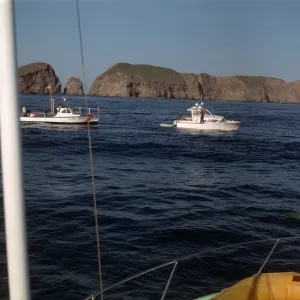 Boats off of Anacapa Island
