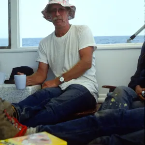 Don Johnson, boat to Anacapa Island