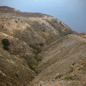 Canyon on north side of West Anacapa Island