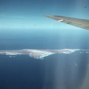 San Miguel Island, aerial view from airplane
