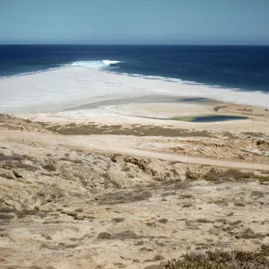 sand spit at south end of San Nicolas Island