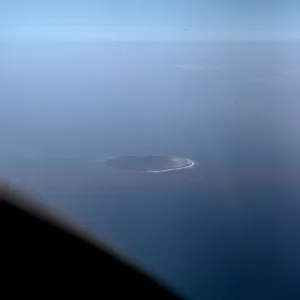 San Martin Island from the air