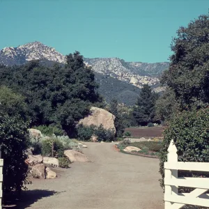 mountain view from the Courtyard gate