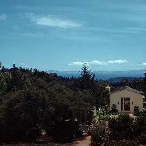 Viewing South, over the Blaksley Library to Santa Cruz Island, June 1944