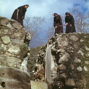 Padres (friars) on Mission Dam