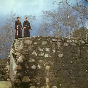 Padres (friars) on Mission Dam