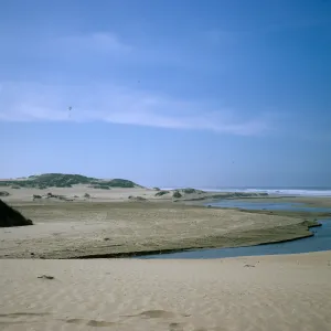 coastal dunes at ocean's edge, Oso Flaco