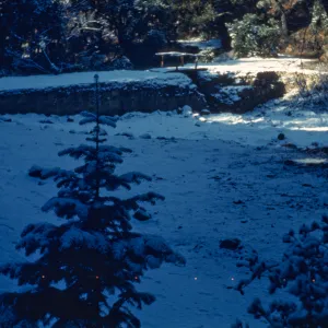 snow on the Old Mission Dam, Mission Canyon
