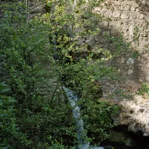 Mission Creek waterfall at the Mission Dam
