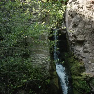 Mission Creek waterfall at the Mission Dam