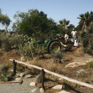 tractor, construction of the Desert Wash, SBBG