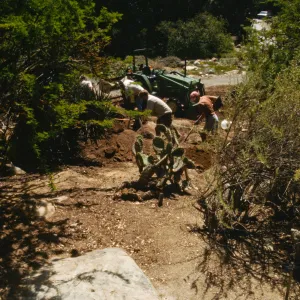 construction of the Desert Wash, SBBG