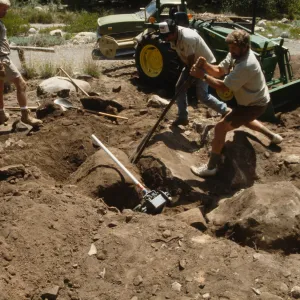construction of the Desert Wash, SBBG