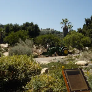 tractor, construction of the Desert Wash, SBBG