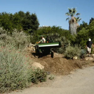 tractor, construction of the Desert Wash, SBBG