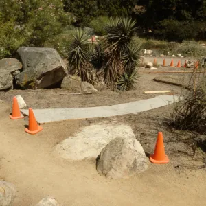 construction of the Desert Wash, SBBG
