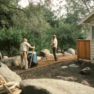 SBBG Home Demonstration Garden construction