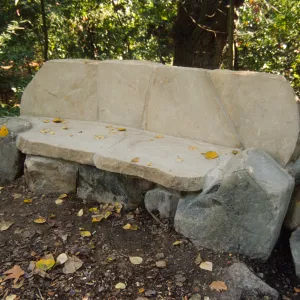 stone bench in Island Section